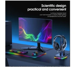 רכזת RGB + יציאה לאוזניות/ מיקרופון + מעמד אוזניות - מבית ONIKUMA דגם ST-2