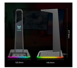 רכזת RGB + יציאה לאוזניות/ מיקרופון + מעמד אוזניות - מבית ONIKUMA דגם ST-2