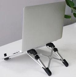 מעמד אלומיניום מתכוונן למחשב נייד - שדרוג גובה וזווית השימוש בקלות
