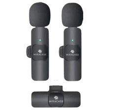זוג מיקרופונים אלחוטיים לחיבור אייפון - דגם MWML650 מבית MIRACASE