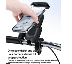 מחזיק טלפון לאופניים ואופנועים עם התאמה אוניברסלית 360 מעלות ונעילה מכנית Yesido C331