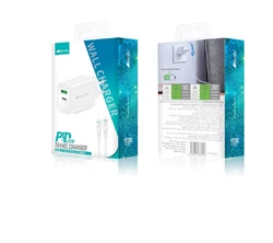 מטען בית מהיר PD 20W עם כבל טייפ-סי