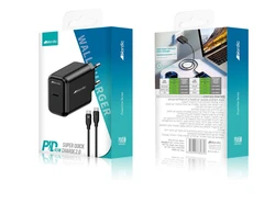 מטען קיר PD 45W עם כבל טייפ-סי לטייפ-סי