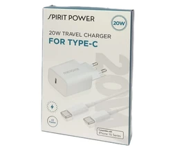 מטען קיר מהיר 20W PD עם כבל TYPE-C TO TYPE-C
